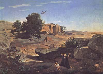 Agar dans le desert (mk11), Jean Baptiste Camille  Corot